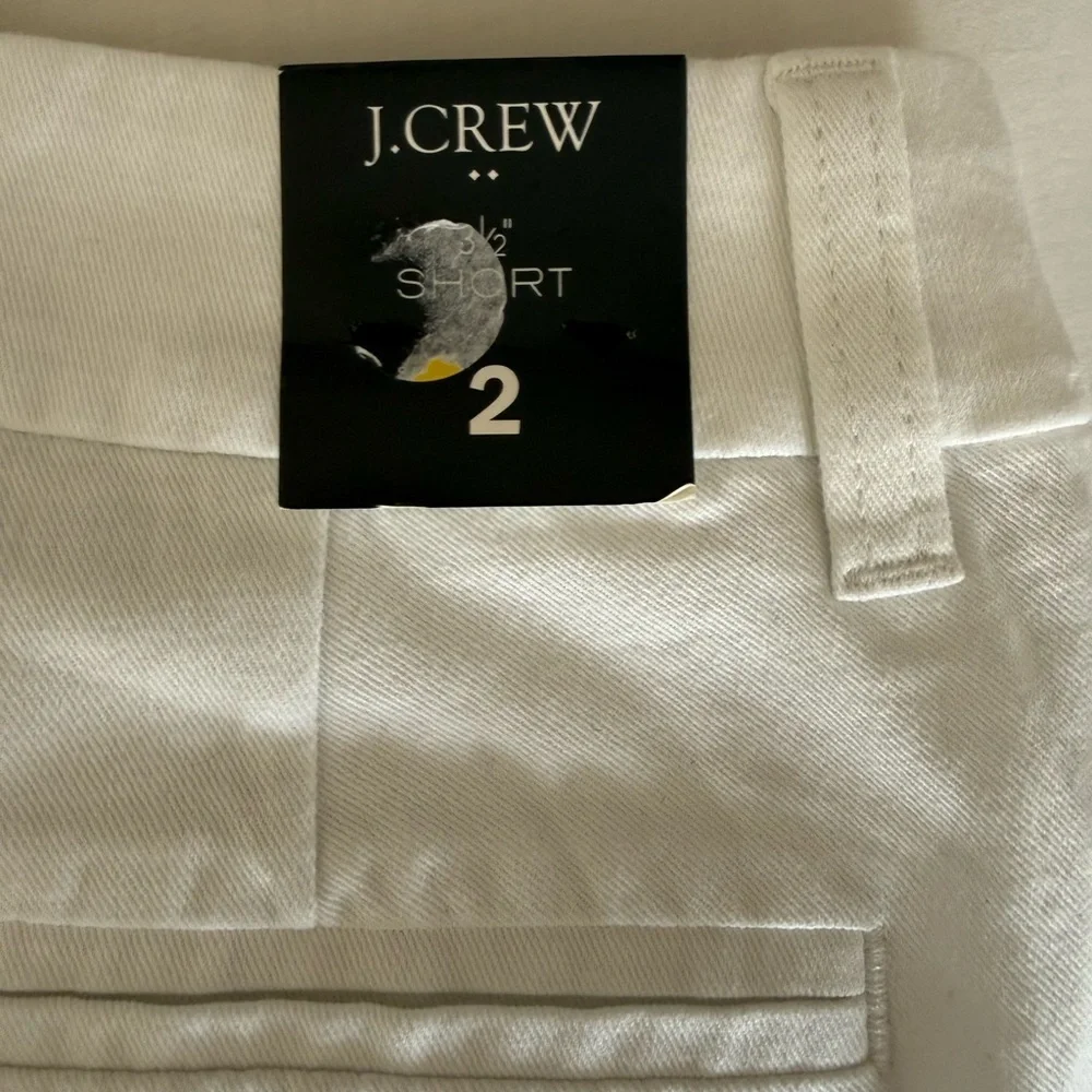J. Crew Women's White Cotton Chino Bermuda Shorts